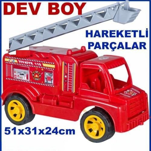 DEV BOY HAREKETLİ EĞİTİCİ OYUNCAK İTFAİYE ARACI KAMYON