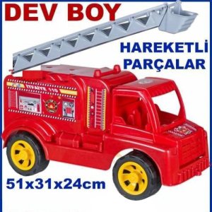 DEV BOY HAREKETLİ EĞİTİCİ OYUNCAK İTFAİYE ARACI KAMYON
