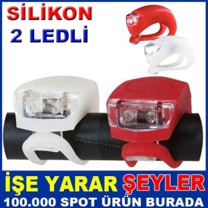 SİLİKON SU GEÇİRMEZ 2 LEDLİ BİSİKLET IŞIĞI
