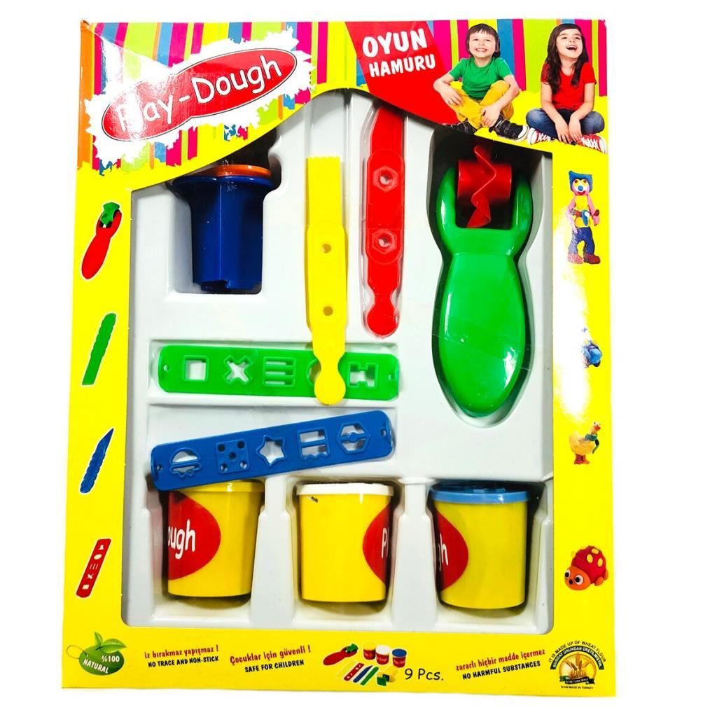 Play-Dough 9 Parça Eğitici Sağlıklı Eğlenceli Oyun Hamuru Seti