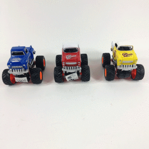 Kaydırmalı Büyük Tekerli 8.5x8cm 4x4 Oyuncak Araba Safari Çek-Bırak Metal Araba