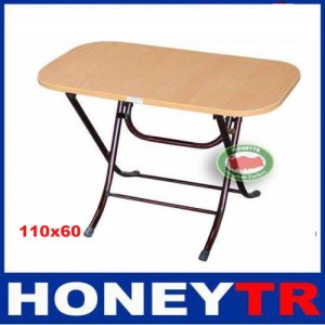 Katlanır Ahşap Masa Metal Mekanizmalı 60x110