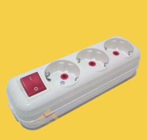 Kablosuz açma kapatma anahtarlı 3lü priz klemens