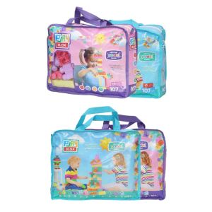 2977 Play Blox Pastel Blok Yapı Oyuncakları 107 Parça ,Saklama Çantalı ,1 Yaş ve Üzeri