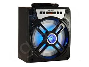 Bluetooth Hoparlör Renkli Led Işıklı Aux Usb Sd Card Şarjlı Digital Ekranlı