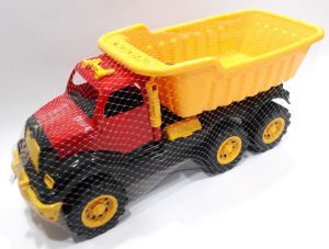66x29x23cm Ebatında Kırmızı Fonksiyonsuz Oyuncak 2 Kürekli Kamyon