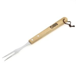 3'lü Ahşap Saplı Paslanmaz Çelik Barbekü Spatula Maşa Çatal Seti Büyük Boy Mangaz Izgara Maşa Takımı