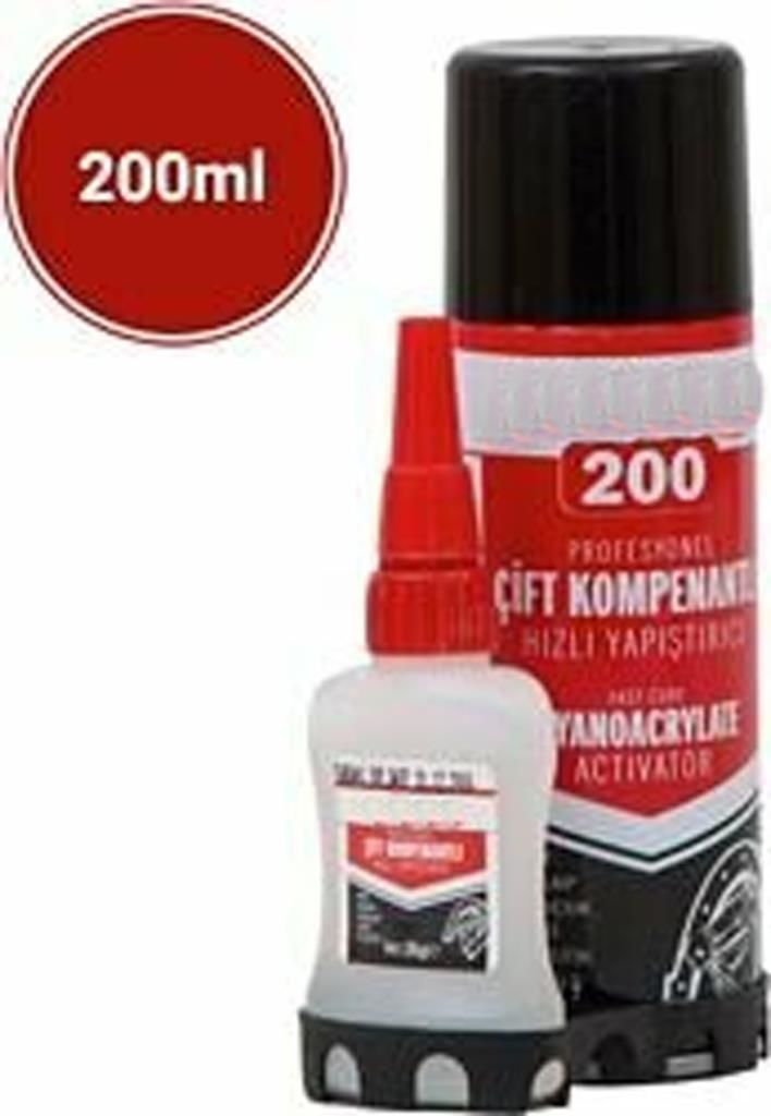 50GR+200ML HIZLI YAPIŞTIRICI Metal Deri Plastik Kauçuk Ahşap Cam MDF