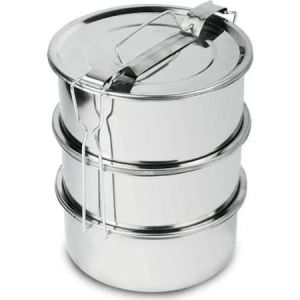 Sağlıklı 3 çeşit yemek taşıma seti 1-2 kişilik 3 kaplı full çelik sefer tası