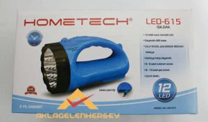 HOMETECH 12 LEDLİ ŞARJLI EL FENERİ VE IŞILDAK -2