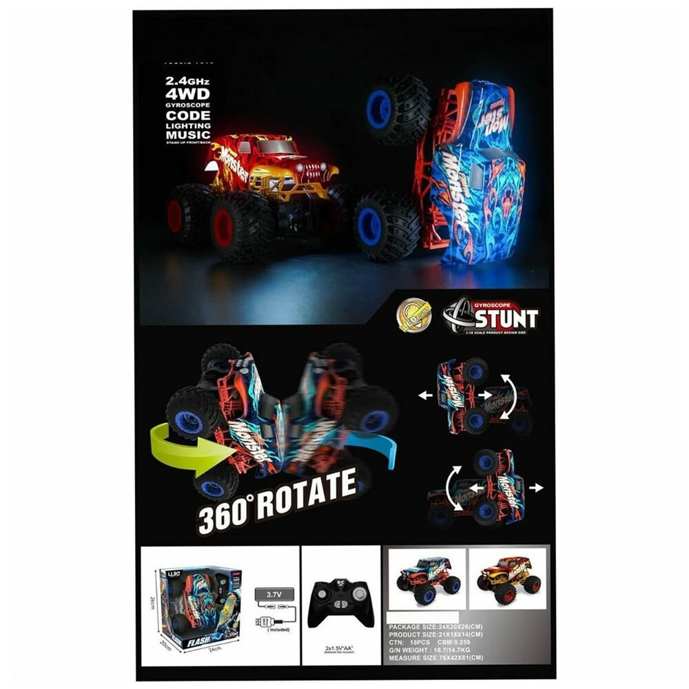 UJ99-P268 1:16 GYRESCOPELU 4X4 LED IŞIKLI RC JEEP