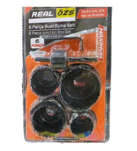 6 Parça Ahşap Buat Açma Panç Seti Takımı