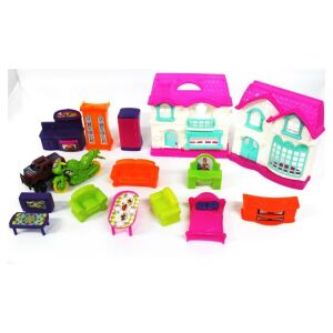 16 Parça Çocuklar İçin Açılır Kapanır Pencereli Ev Seti Kız Çocuk 16 Parça Ev Seti