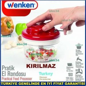 İpli el rondosu,Pratik kullanım ip çekmeli el rondosu 3 bıçaklı Domates,Havuç,Maydonoz,Soğan Rondosu