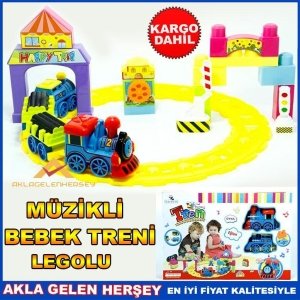 Ücretsiz Kargo VARDEM LEGOLU MÜZİKLİ OYUNCAK BEBEK TRENİ SETİ