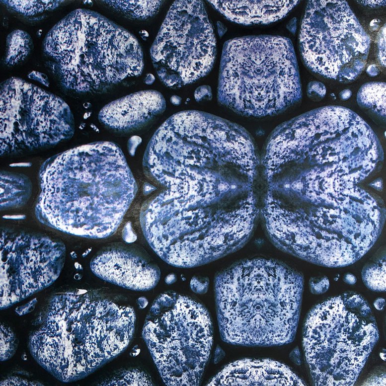 5mt Rulo 500x45cm Lacivert Gri Beyaz Taş Desen Yapışkanlı Pvc Folyo Duvar+Mobilya Kaplaması