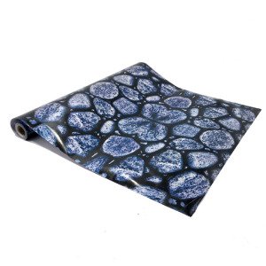 5mt Rulo 500x45cm Lacivert Gri Beyaz Taş Desen Yapışkanlı Pvc Folyo Duvar+Mobilya Kaplaması