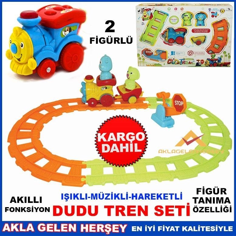 Ücretsiz Kargo OYUNCAK IŞIKLI MÜZİKLİ 2 FİGÜRLÜ DUDU TREN SETİ
