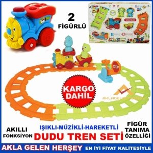 Ücretsiz Kargo OYUNCAK IŞIKLI MÜZİKLİ 2 FİGÜRLÜ DUDU TREN SETİ