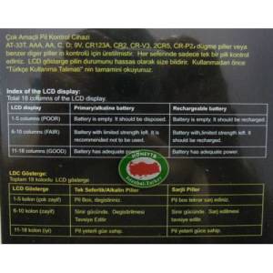 At-33t Dijital Akıllı Pil Test Kontrol Cihazı,Pil Kapasitesini Ölçen Lcd Ekranlı Pil Kontrol Cihazı