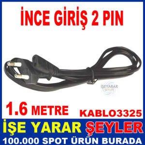 İNCE GİRİŞLİ TRAŞ MAKİNESİ ELEKTRİK KABLOSU FİŞİ
