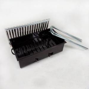 Emaye Gövdeli Katlanabilir Ayaklı Portatif Mangal Izgara 50 cm Çift Kulplu Barbekü