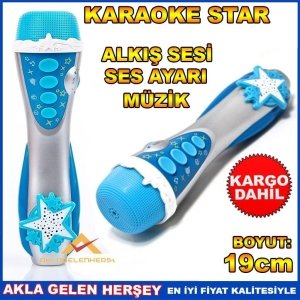 Ücretsiz Kargo KARAOKE STAR SESLİ MÜZİKLİ OYUNCAK MİKROFON KD