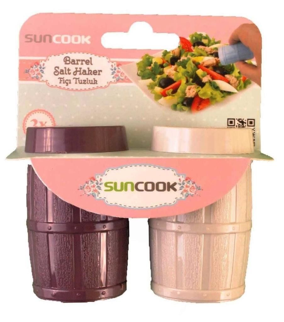 SC-S2324 Suncook Dekoratif Fıçı Görünümlü Tuzluk (2 Adet)