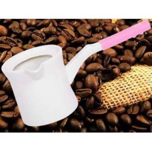 Ocak+Kömür Ateşine Yüksek Isıya Dayanıklı Porselen Kahve Cezvesi 3-5 Kişilik Büyük Boy Silikon Saplı