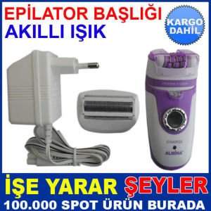 ŞARJ EDİLEBİLİR IŞIKLI ÇİFT BAŞLIKLI EPİLATÖR KD