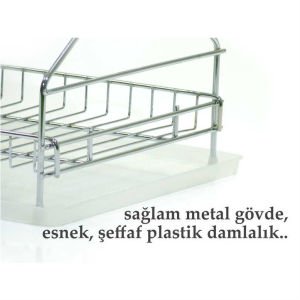 Lalezar Lzr-516 Bulaşık Sepeti Kalp Şekilli Bulaşıklık Tabaklık 33x43x35cm Bulaşık Kurutma Izgarası