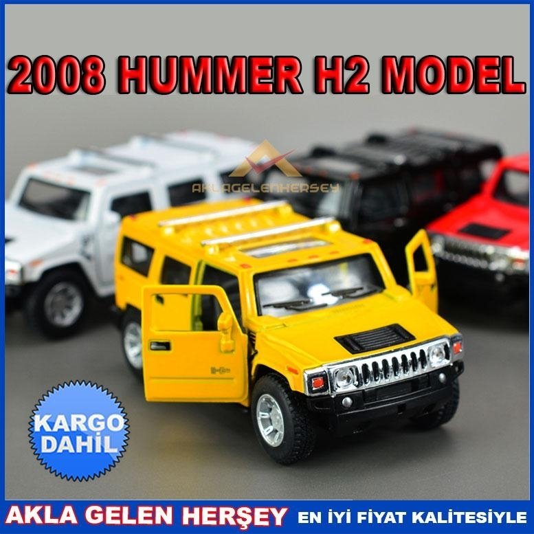 Ücretsiz Kargo HUMMER H2 MODEL ÇEK BIRAK METAL OYUNCAK ARABA KD