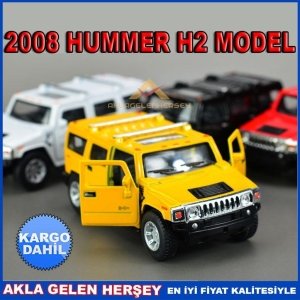 Ücretsiz Kargo HUMMER H2 MODEL ÇEK BIRAK METAL OYUNCAK ARABA KD