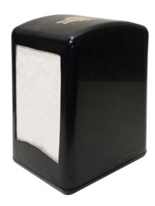 Masa Üstü Siyah Peçetelik Çift taraflı Yaylı Peçete Dispanseri Lokanta tipi Masaüstü Peçete Otomatı