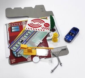 Yapboz Şeklinde Kendin Kur Oyna Arabalı Polis Karakolu Oyun Seti