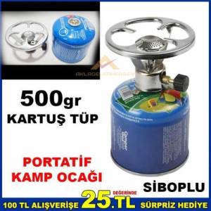 500gr. Tüp Gaz İle Portatif Siboplu Kamp Ocağı