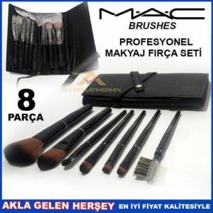 8 Parça Profesyonel Çantalı Mac Makyaj Fırça Seti
