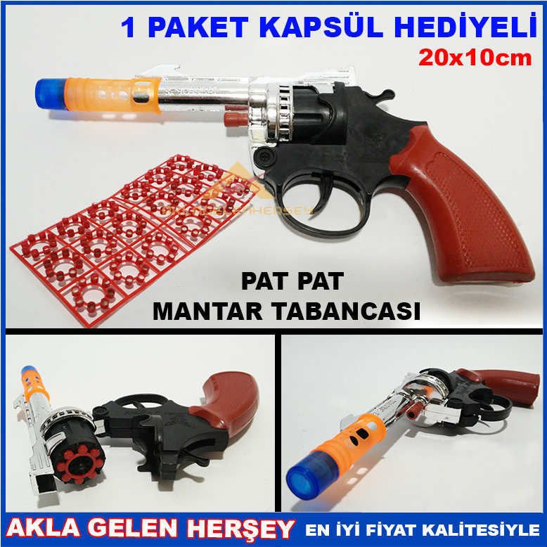 KAPSÜL HEDİYELİ 8'li PAT PAT MANTAR TABANCASI