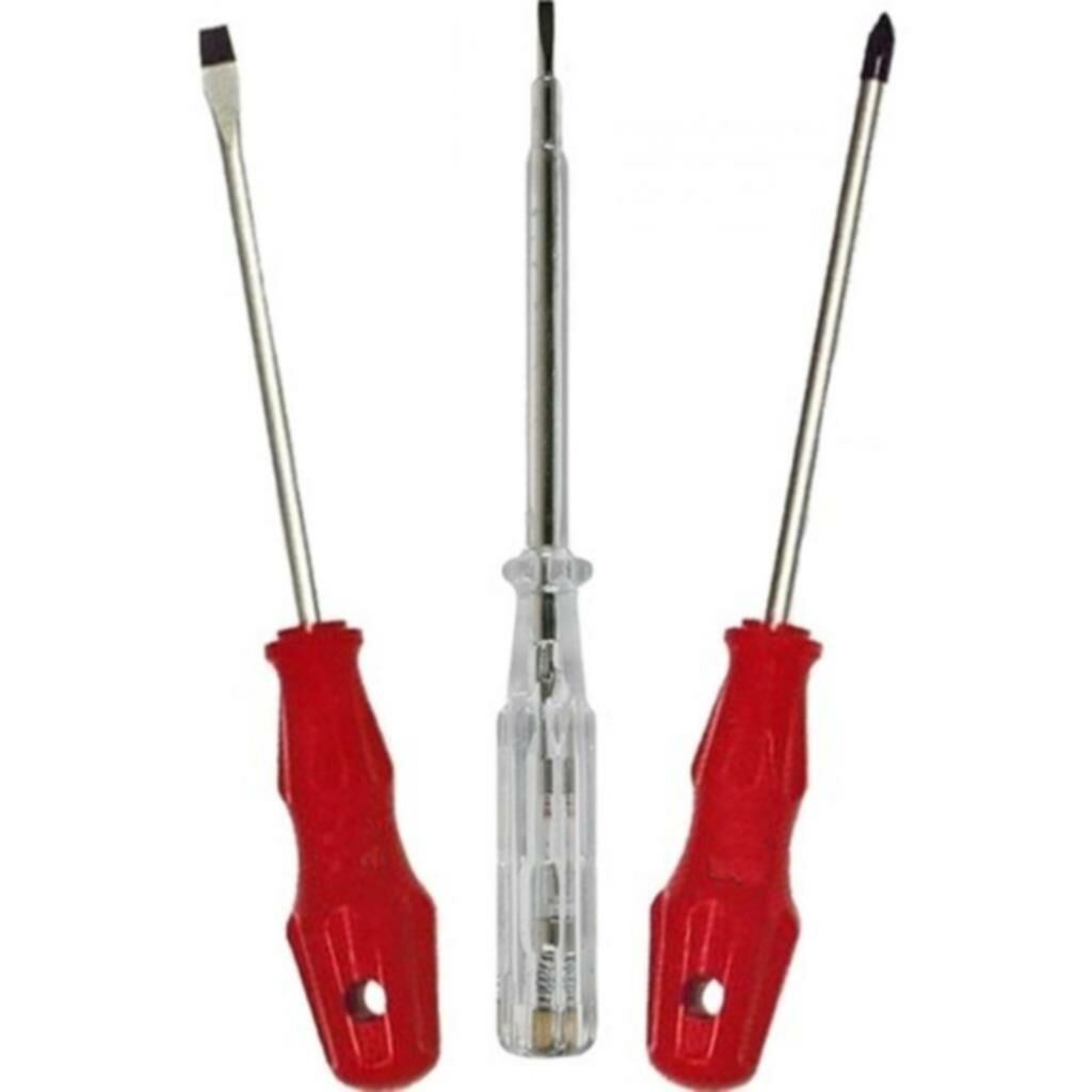 Üçlü Tornavida Takımı Yıldız - Düz - Kontrol Kalemi