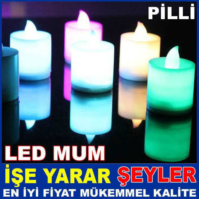 MUM HAVASI KATAN PİLLİ ROMANTİK LED IŞIKLI MUM