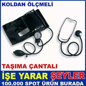 KOLDAN ÖLÇMELİ TANSİYON ALETİ HASSAS KULAKLIK STETOSKOPLU POMPALI İBRELİ ANALOG TANSİYON ÖLÇME ALETİ