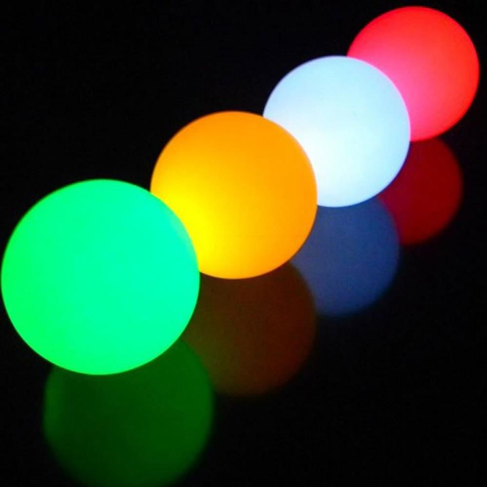7 Renk Değiştiren Led Işıklı 80mm Pilli Gece Lambası - Dekoratif Küre - Parti Lambası