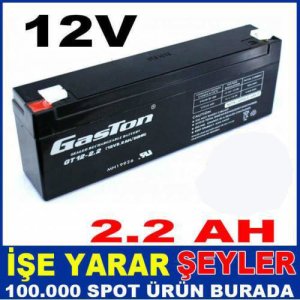 Gt12-2.2 Gaston Işıldak Kuru Akü 12v 2.2ah