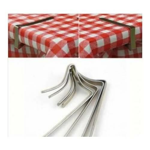 3 Masalık 12 Adet Masa Örtü Kıskacı Masa Örtüsü Sabitleyici Kıskaç Paslanmaz Çelik Masa Örtüsü Yayı