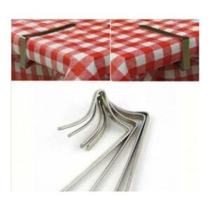 3 Masalık 12 Adet Masa Örtü Kıskacı Masa Örtüsü Sabitleyici Kıskaç Paslanmaz Çelik Masa Örtüsü Yayı