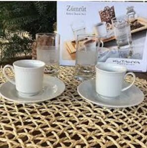 Kütahya Porselen Zümrüt Kahve İkram Seti