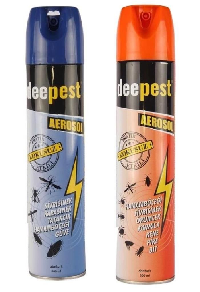 2 Adet Tüm Haşerata Etkili Turuncu-Mavi Süper Etkili Kokusuz Haşere İlacı Sivrisinek Hamamböceği Bit