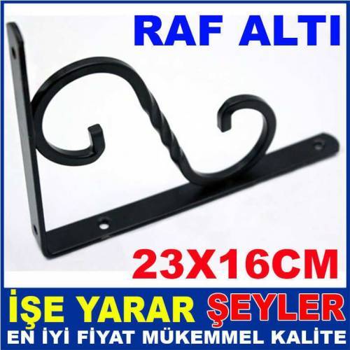 DESTEKLİ RAF AYAĞI 23x16cm FERFORJE ANTİK METAL DUVAR RAFI AYAĞI