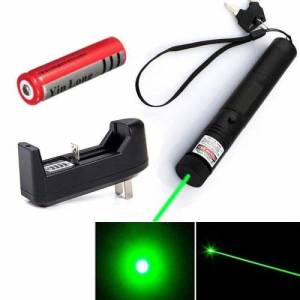 5000Mw Şarjlı Yeşil Lazer 10km Etkili Emniyet Kilitli Green Laser