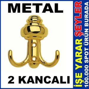 2 KANCALI METAL PORTMANTO VESTİYAR ASKI KANCASI